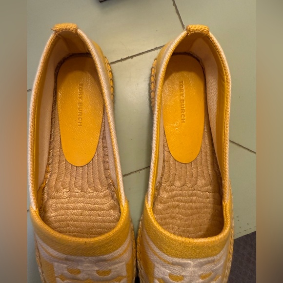 Tory Burch Yellow and White Espadrilles - Picture 5 of 7